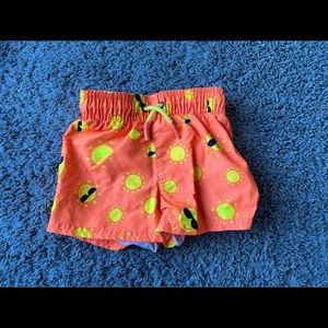 Bright Orange Sunny Toddler Boy Swim Trunks Size 12 Months